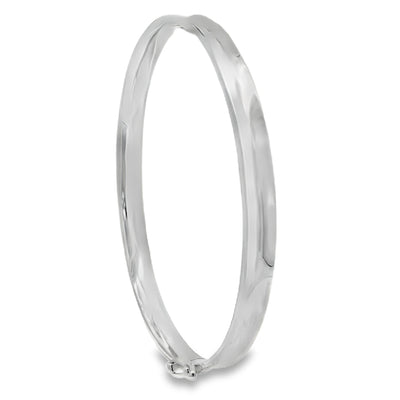 Sterling Silver Hinged Hub Bangle