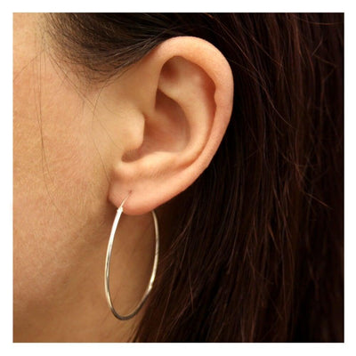 Kingsley Ryan Sterling Silver Hoop Earrings - Rococo Jewellery