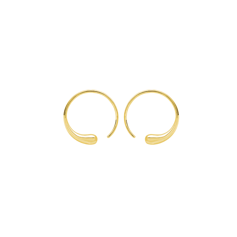 Lucy Q 18ct Gold Vermeil Luna Hoop Earrings