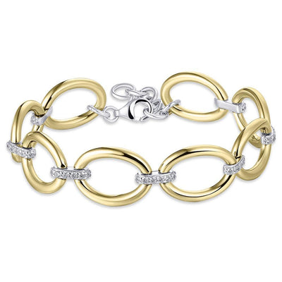 Gold Vermeil Bold Oval Link Bracelet - Rococo Jewellery