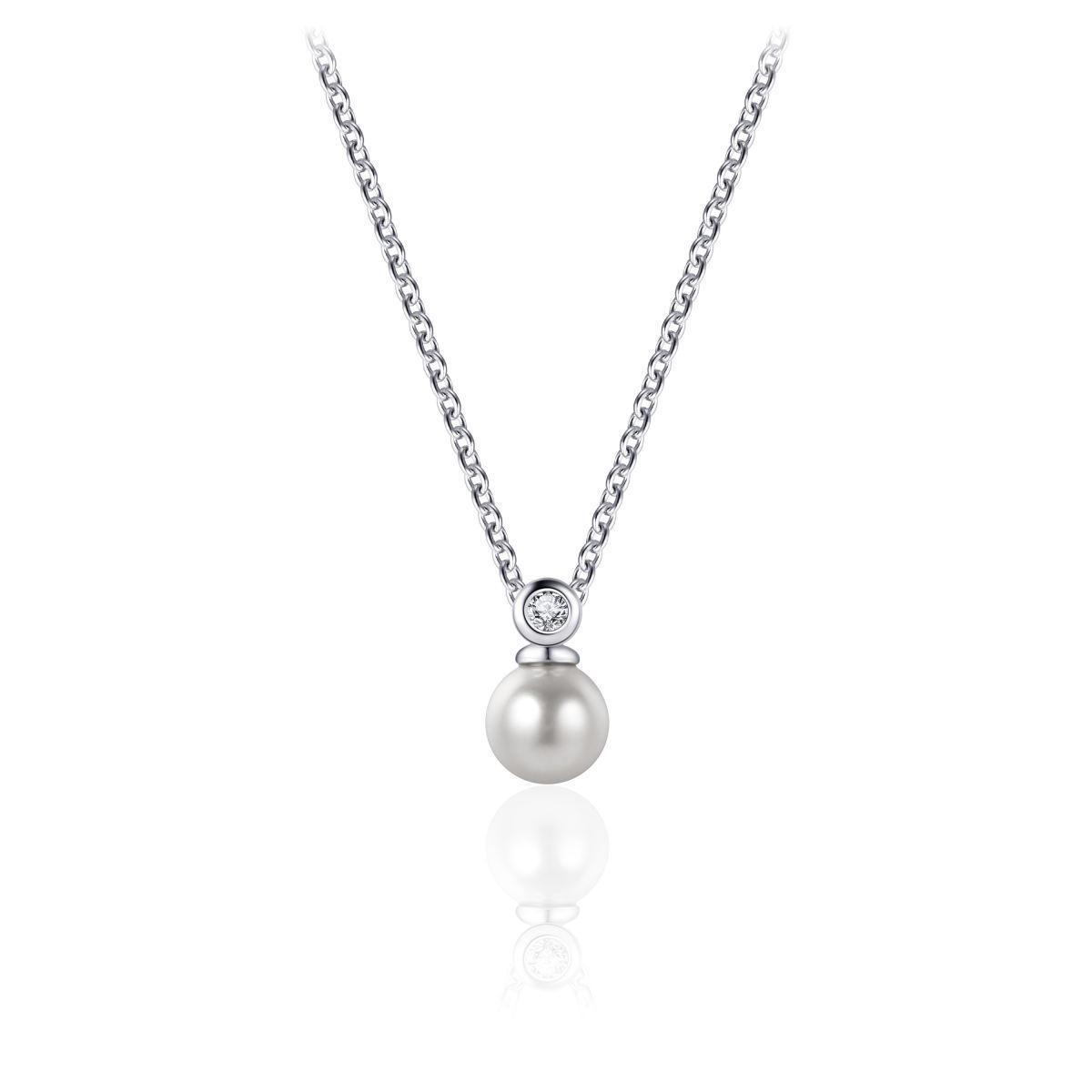 Sterling Silver and Pearl Pendant Necklace - Rococo Jewellery