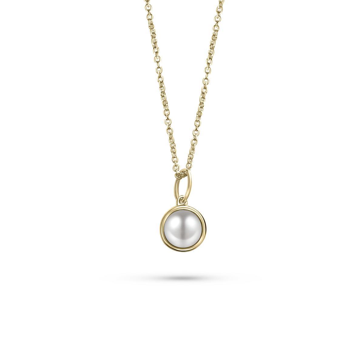 Gold Vermeil Silver Solitaire Pearl Necklace - Rococo Jewellery