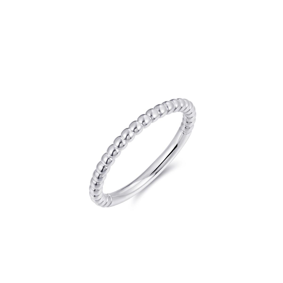Sterling Silver Beaded Stacking Ring - Rococo Jewellery