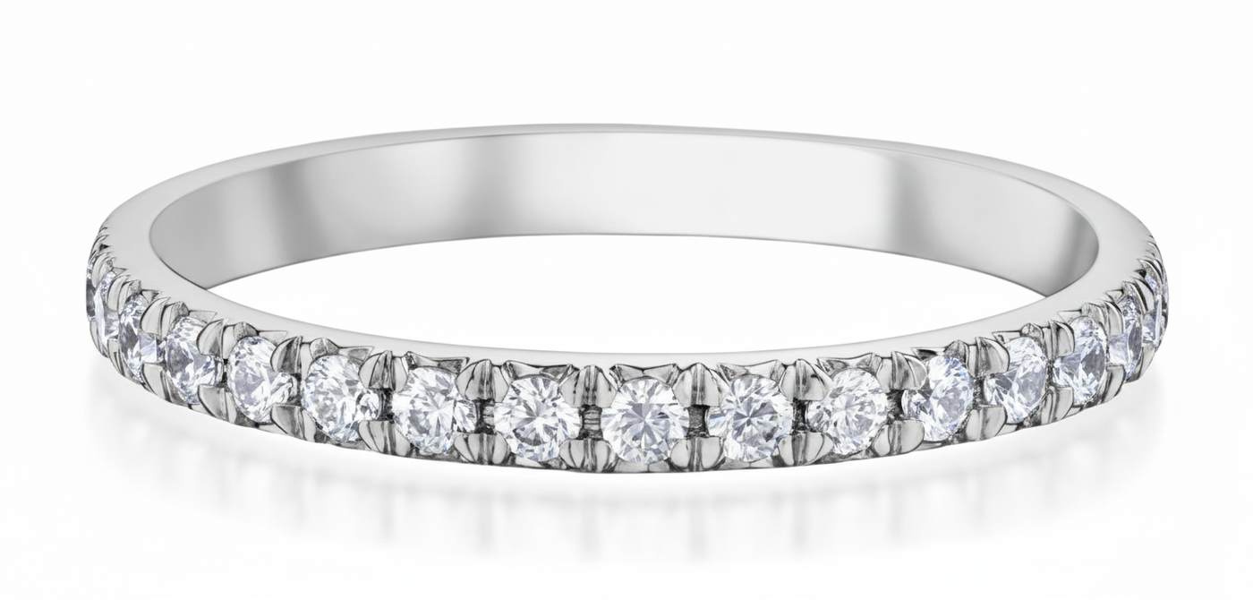 Platinum Diamond 12 Stone Band Ring