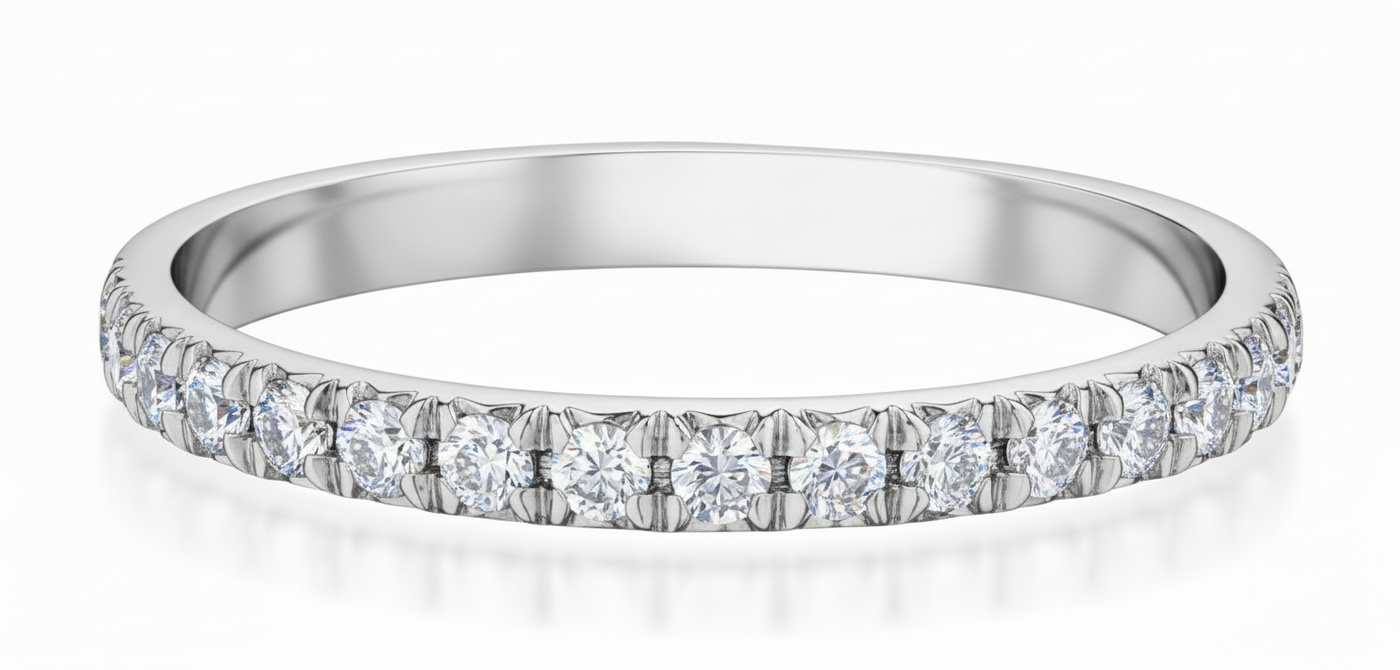 Platinum Diamond 12 Stone Band Ring