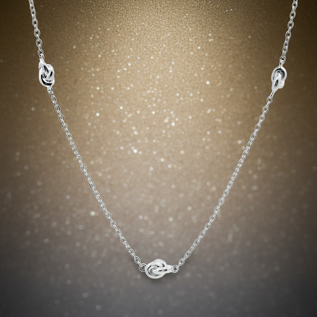 Sterling Silver Russian Knots Necklace