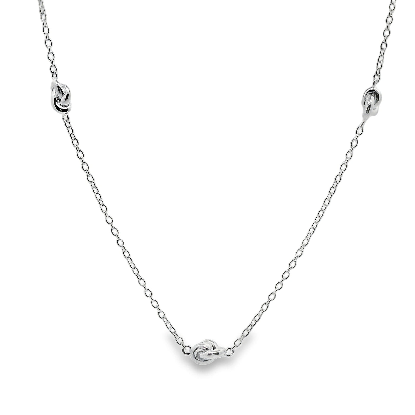 Sterling Silver Russian Knots Necklace