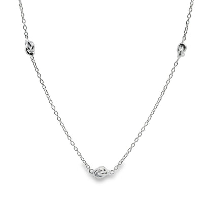 Sterling Silver Russian Knots Necklace