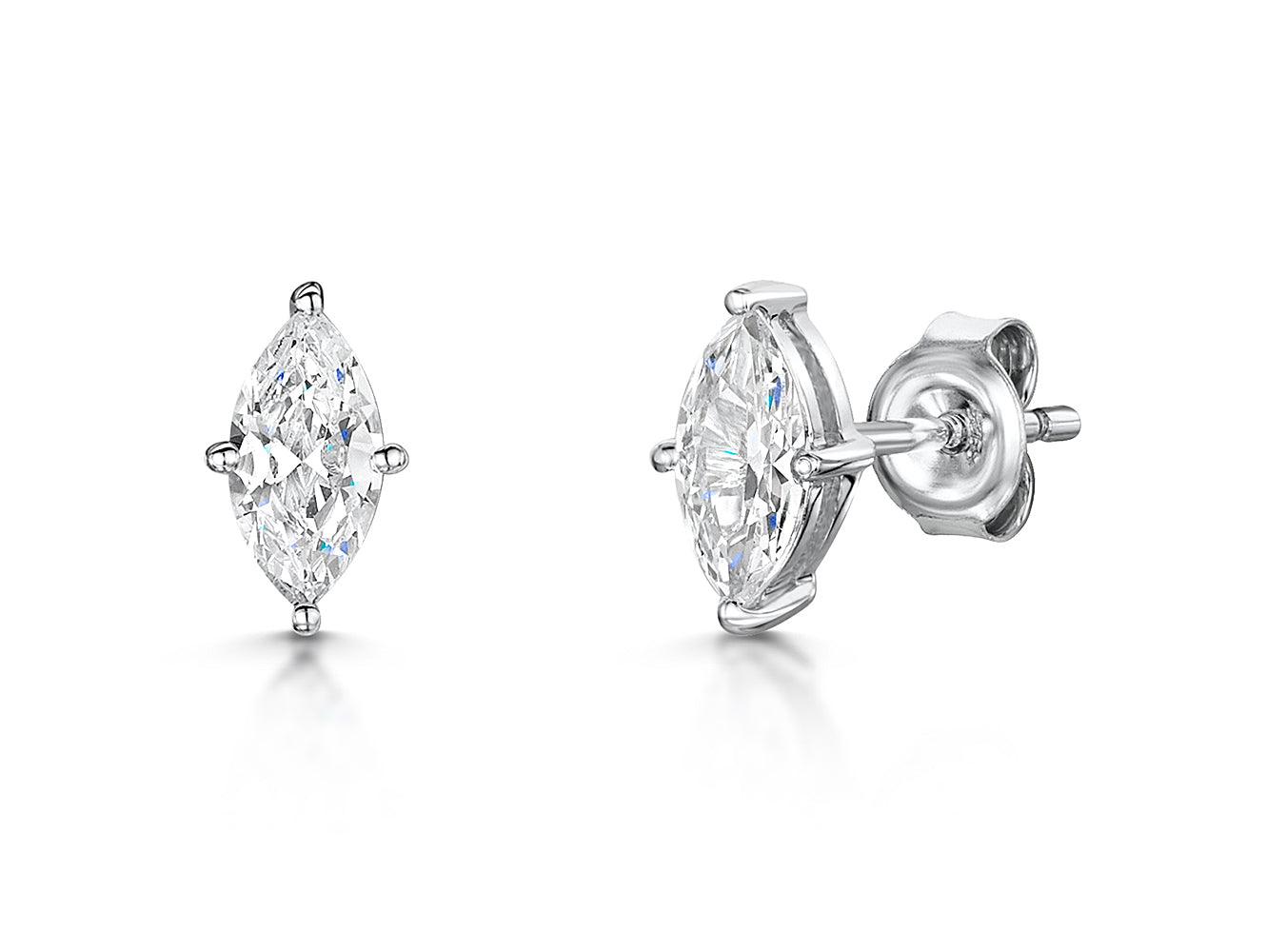 Jools Marquis Cubic Zirconia Earrings - Rococo Jewellery