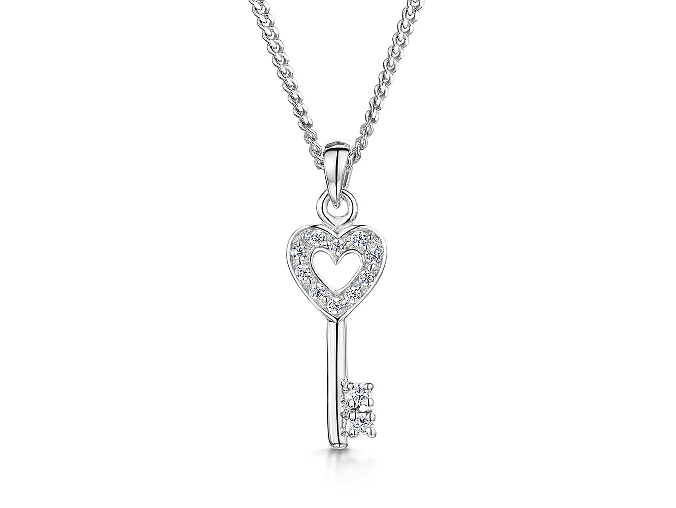 Sterling Silver Key Necklace
