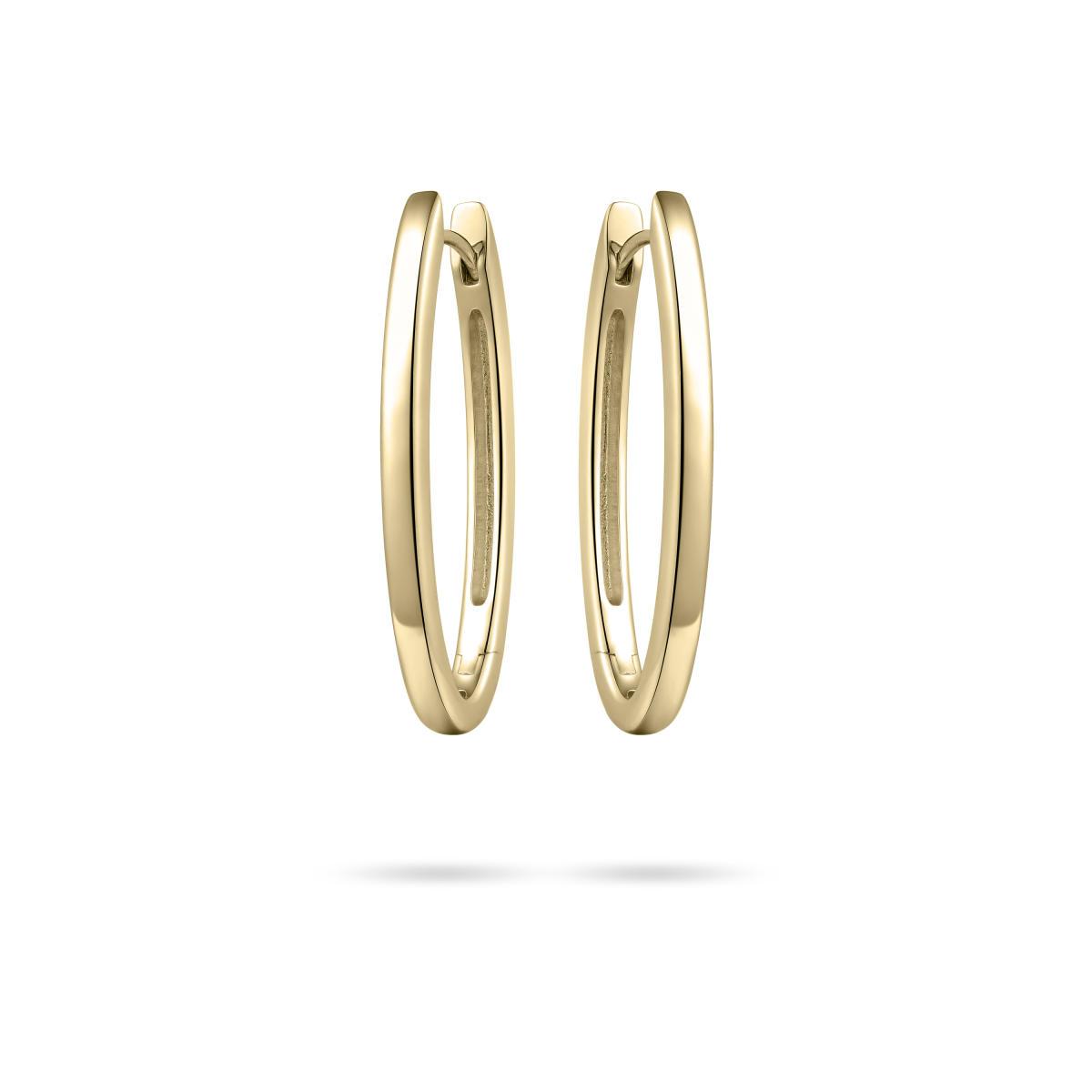 Gold Vermeil Sterling Silver 3.5cm Oval Hoop Earrings