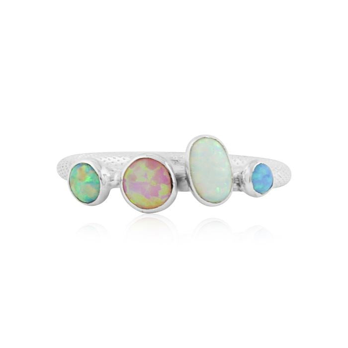 Lavan Sterling Silver Pastel Opal Ring