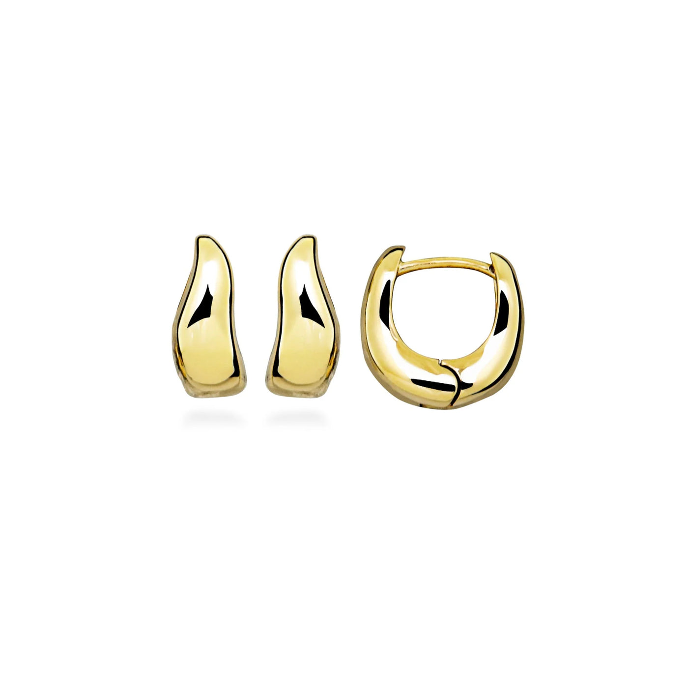 Gold Vermeil Small Twist Huggie Earrings