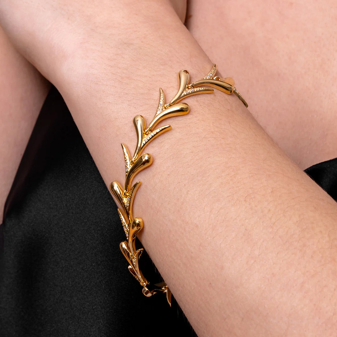 Lucy Q Sycamore Gold Vermeil White Topaz Bracelet
