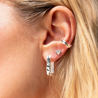 Sea Gems Heart Stud Earrings