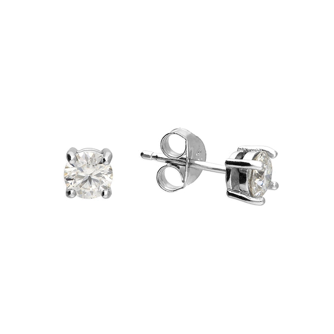 Sterling Silver Moissanite Stud Earrings