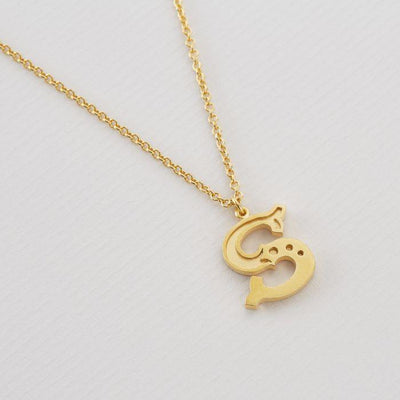Alex Monroe 22ct Gold Vermeil Just My Type Letter S Necklace - Rococo Jewellery