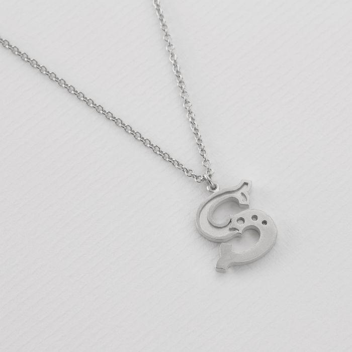 Alex Monroe Sterling Silver Just My Type Letter S Necklace - Rococo Jewellery