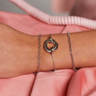 Hot Diamonds Sterling Silver Multilink Bracelet