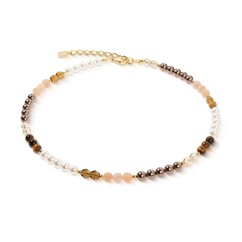 Coeur De Lion Precious Elysia Gold Brown Necklace