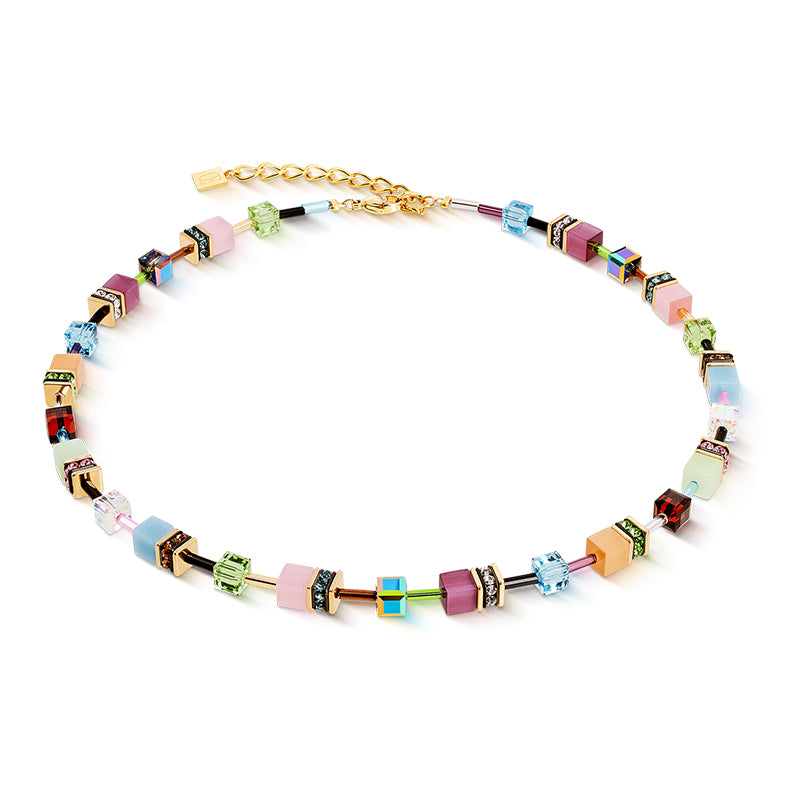 Coeur De Lion GeoCUBE® Iconic Gold Art Nouveau Necklace