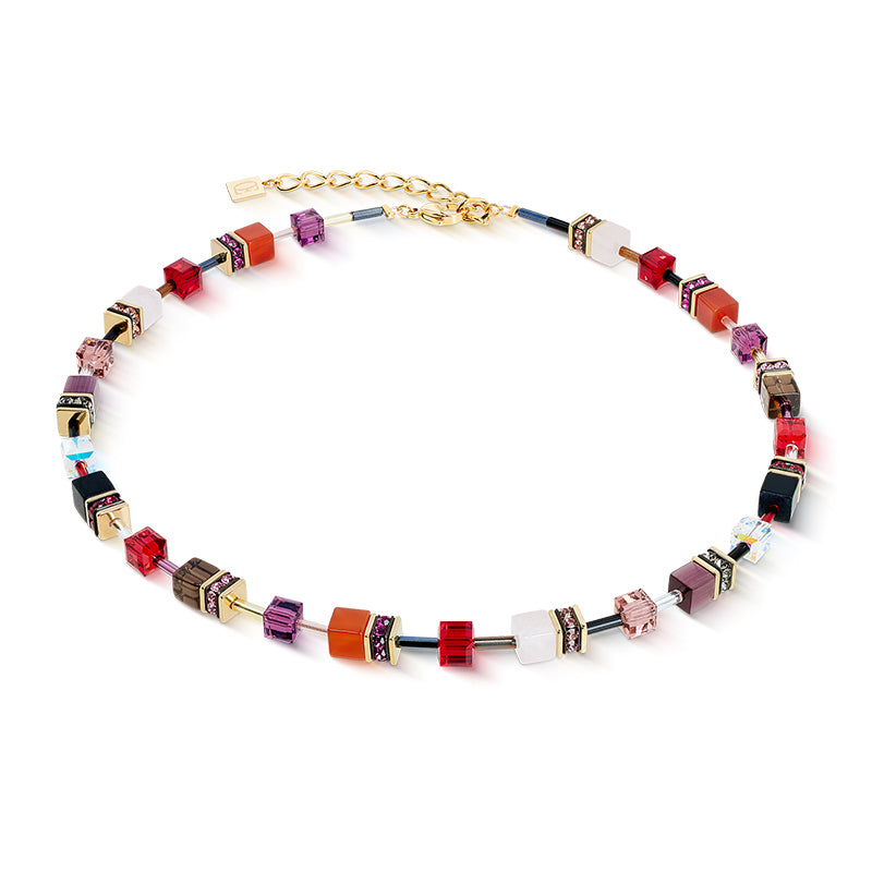 Coeur De Lion GeoCUBE® Iconic Precious Festive Red Necklace