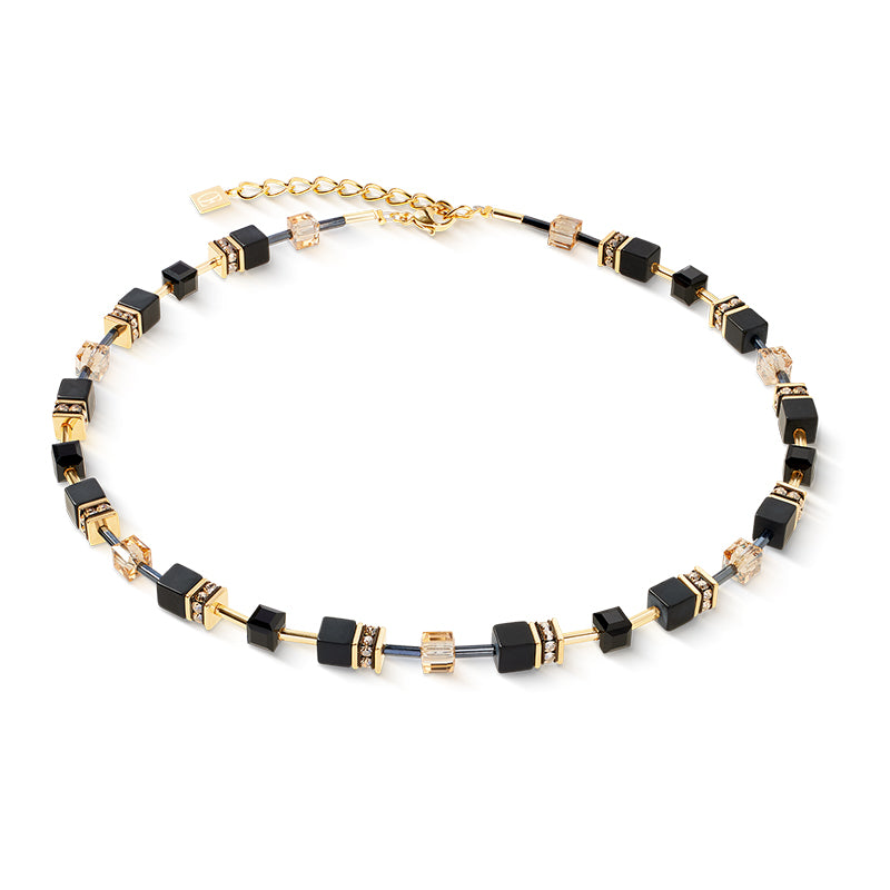 Coeur De Lion GeoCUBE® Black Gold Onyx Necklace