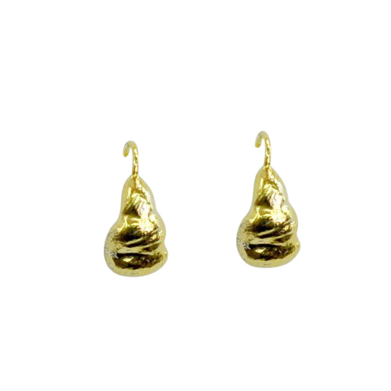 Gold Vermeil Organic Nuggets Drop Earrings