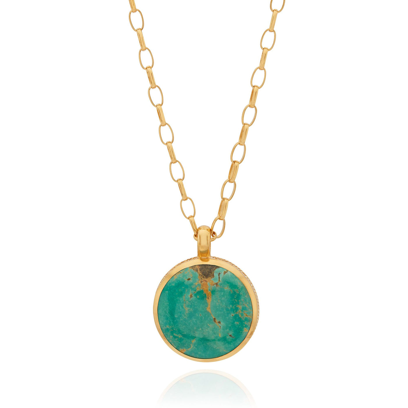 Anna Beck Gold Turquoise Pendant Necklace