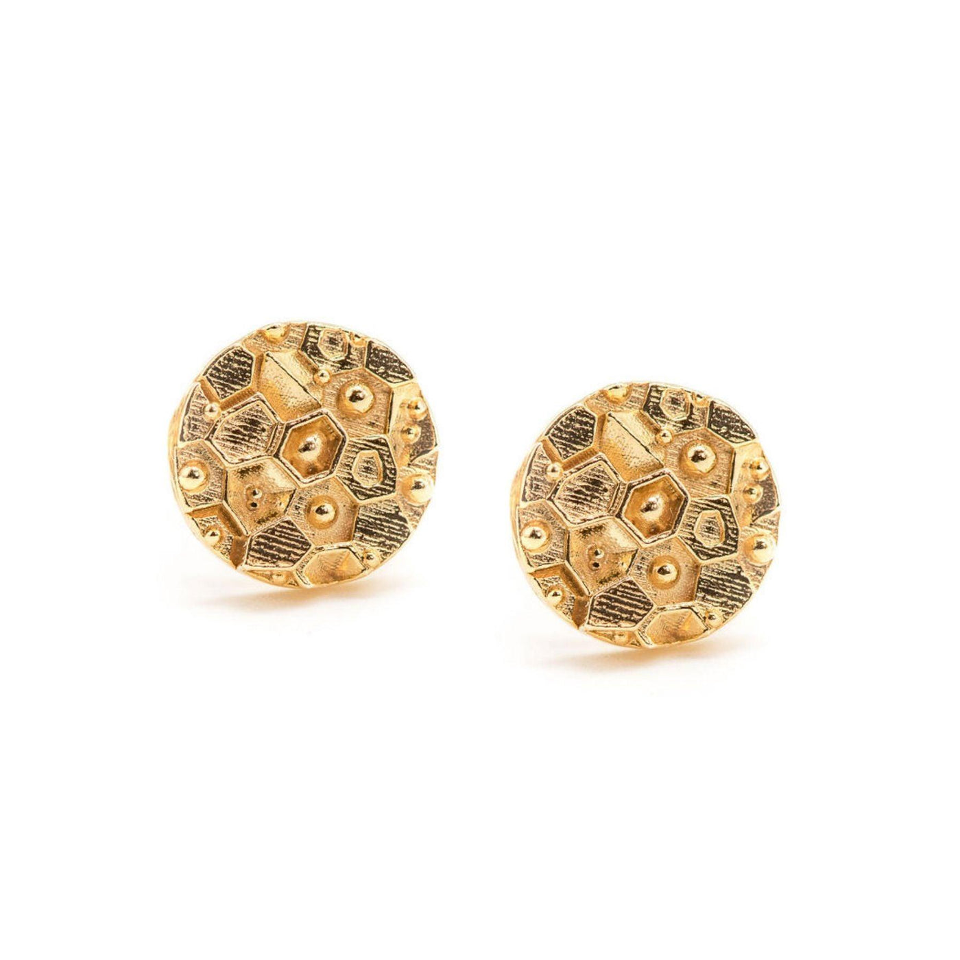 Dainty London Mini Gold Hemera Stud Earrings - Rococo Jewellery