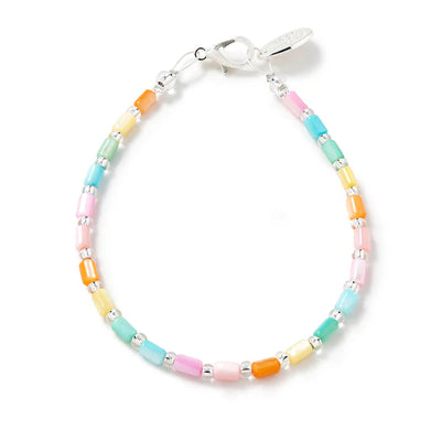 Carrie Elspeth Pastel Rainbow Seashell Bracelet