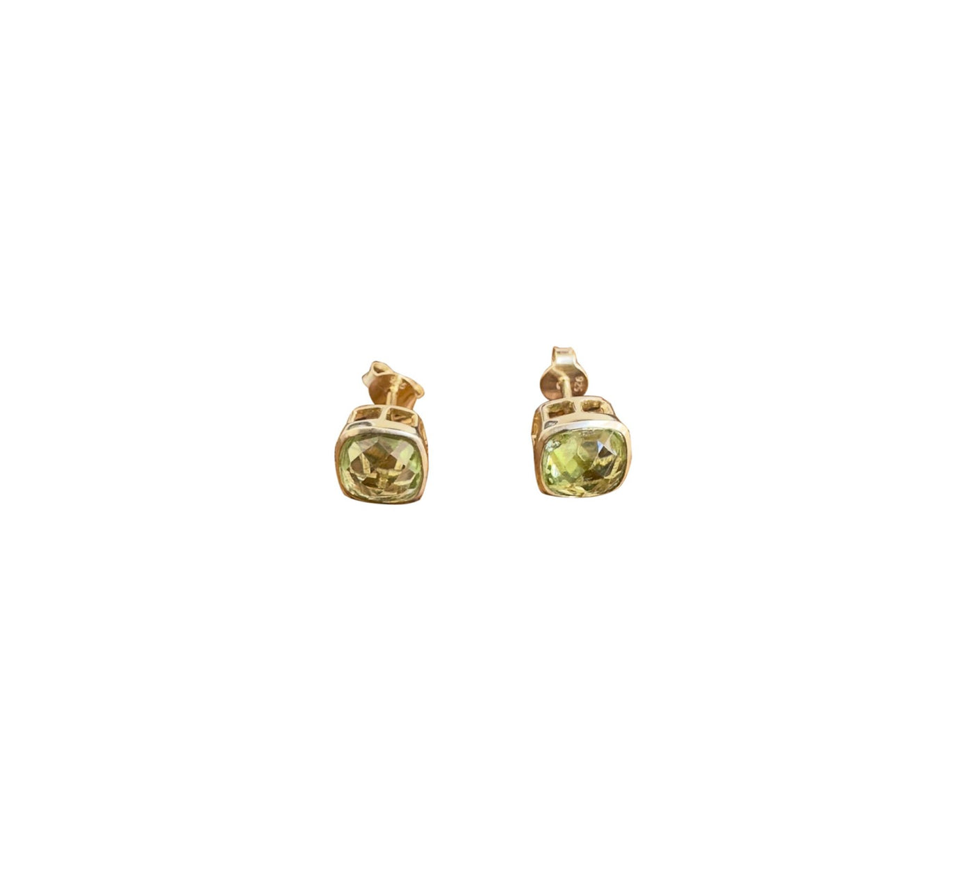 Yaron Morhaim Gold Vermeil Peridot Stud Earrings