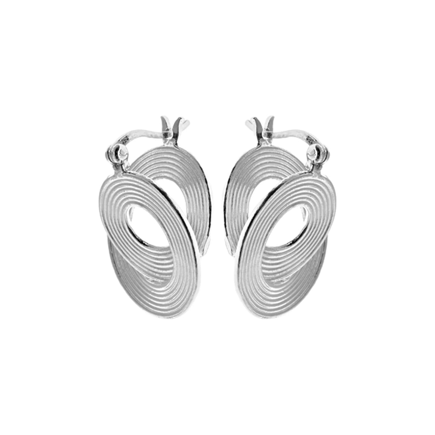 Sterling Silver Spiral Hoop Earrings