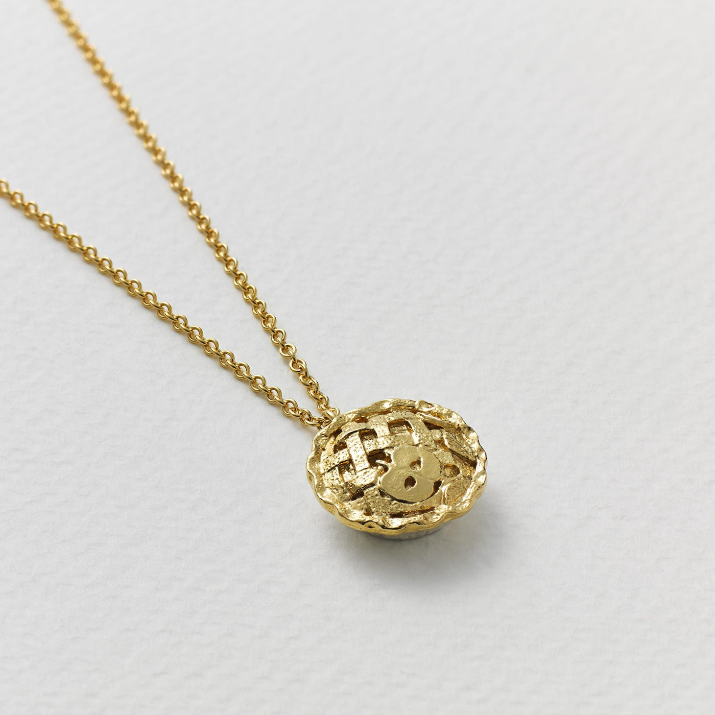 Alex Monroe Gold and Silver Apple Pie Necklace