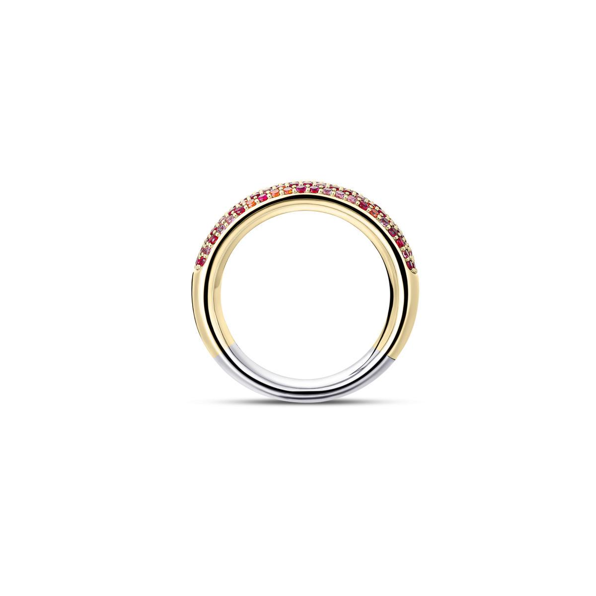 Gold Vermeil Pink Zirconia Pavé Ring