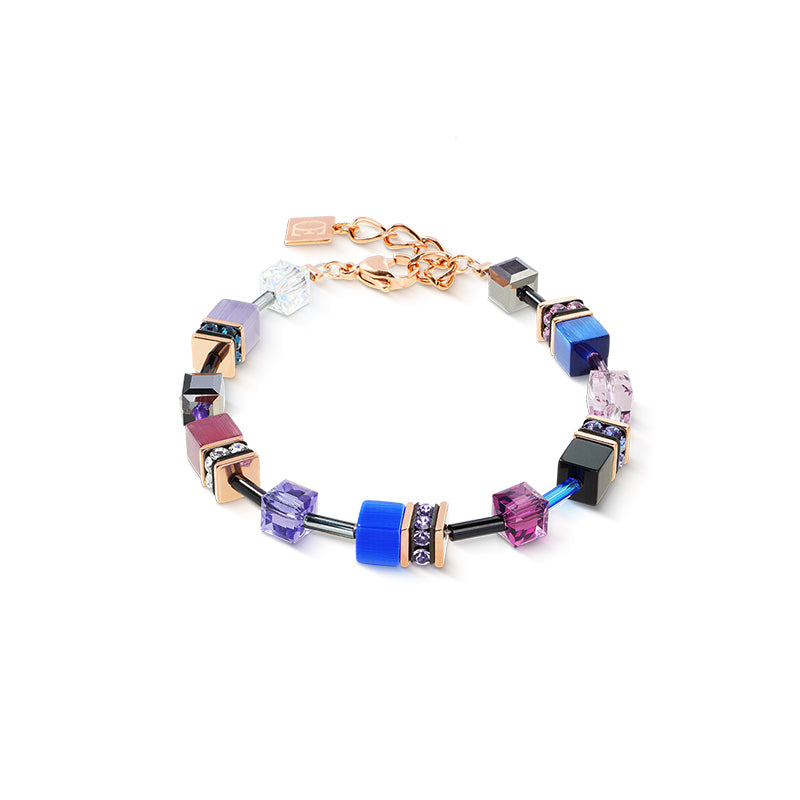 Coeur De Lion GeoCUBE® Iconic Rose Gold Blue Moon Bracelet
