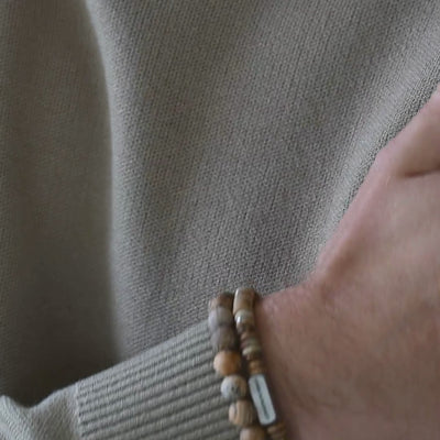 Picture Jasper Gemstone Beaded Bracelet