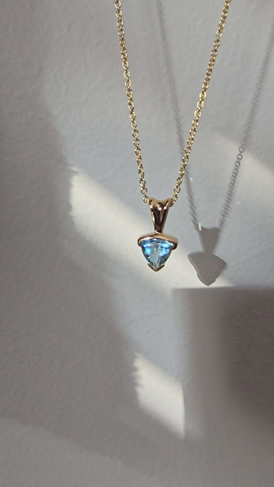 Unique & Co Gold Vermeil Blue Topaz Pendant Necklace