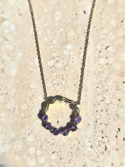 Unique & Co Gold Vermeil Amethyst Pendant Necklace