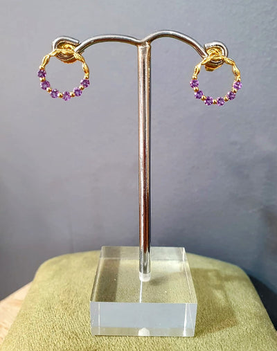 Unique & Co Gold Vermeil Amethyst Earrings