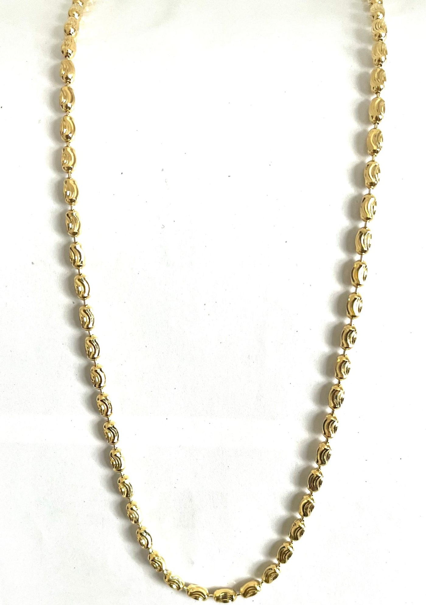 18ct Gold Vermeil Diamond-Cut Ovals Necklace
