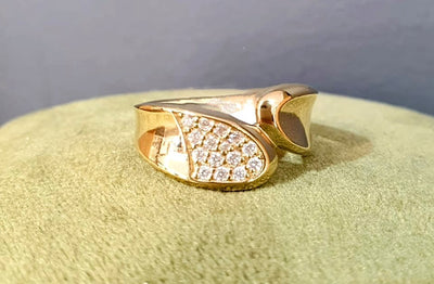 Unique & Co Gold Vermeil Cubic Zirconia Ring