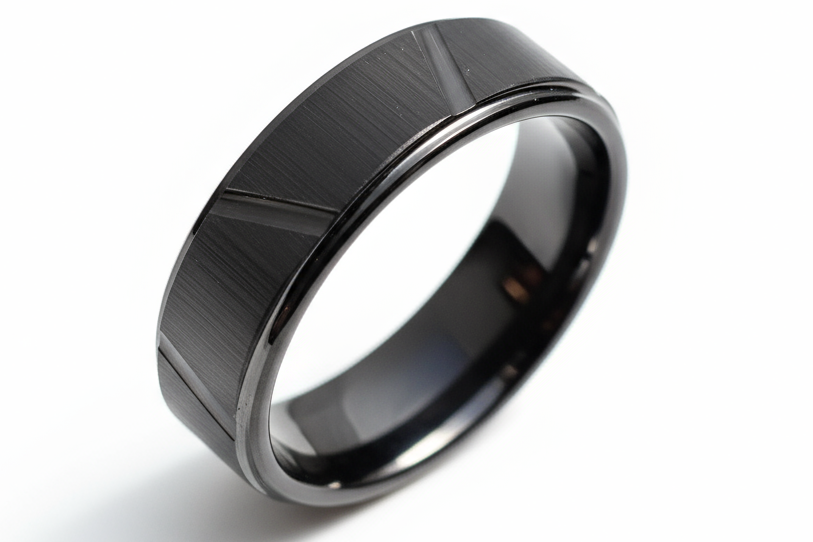 Tungsten Carbide Black Matte Ring