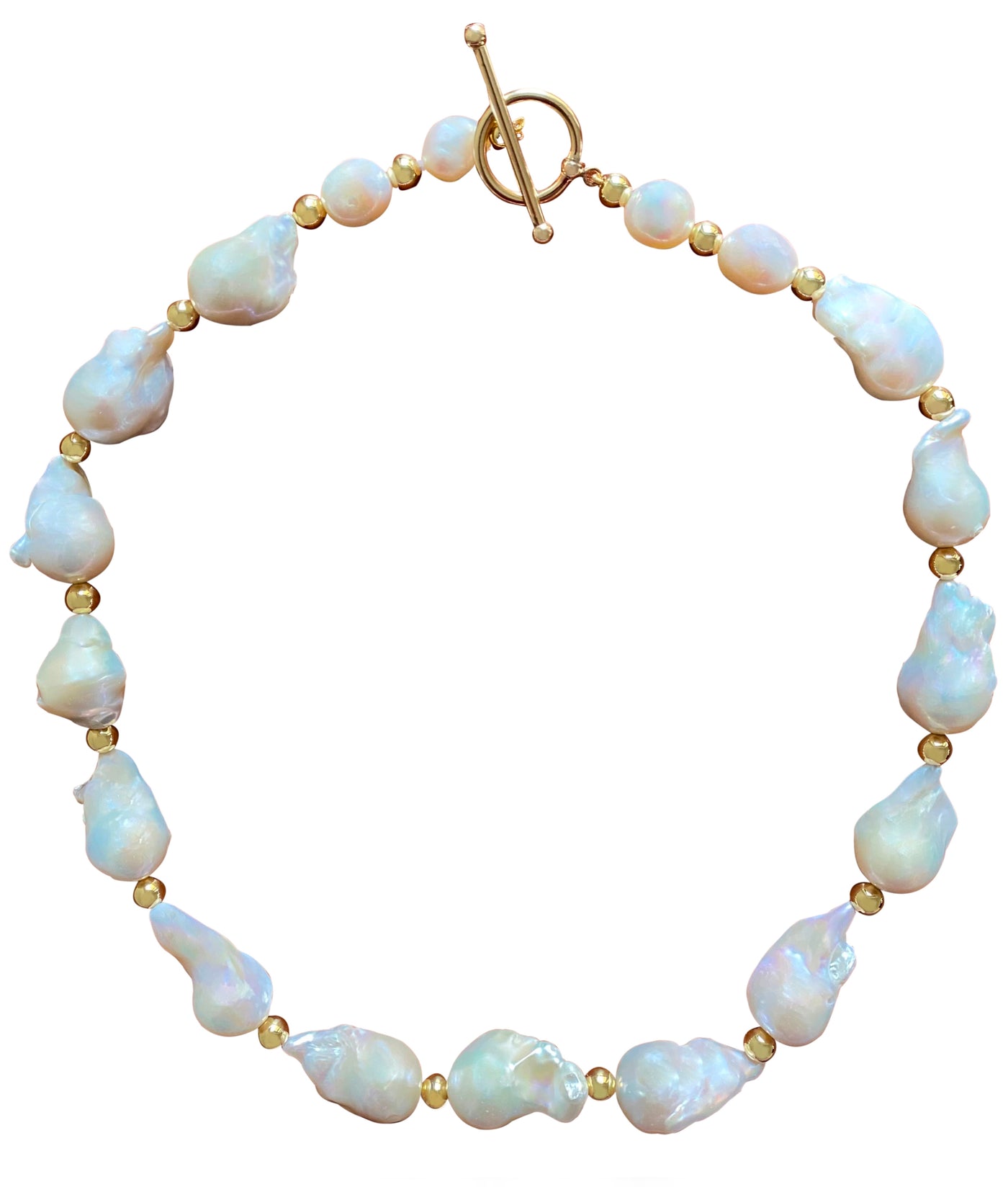 Yaron Morhaim Goldfill Spellbinder Baroque Pearl Necklace