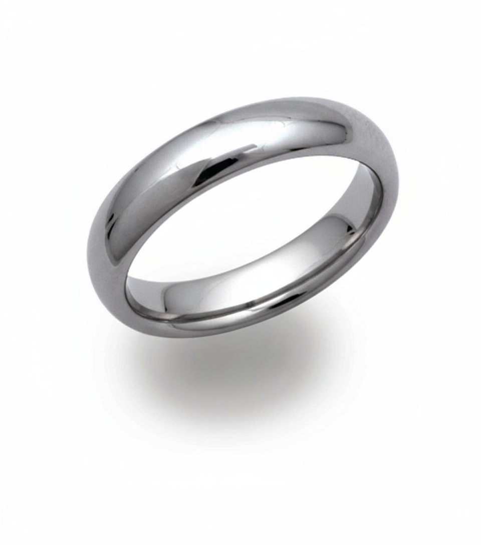 5mm Tungsten D Shaped Band Ring