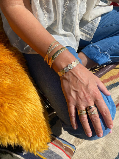 Anna Beck Gold Cross Cuff Bangle