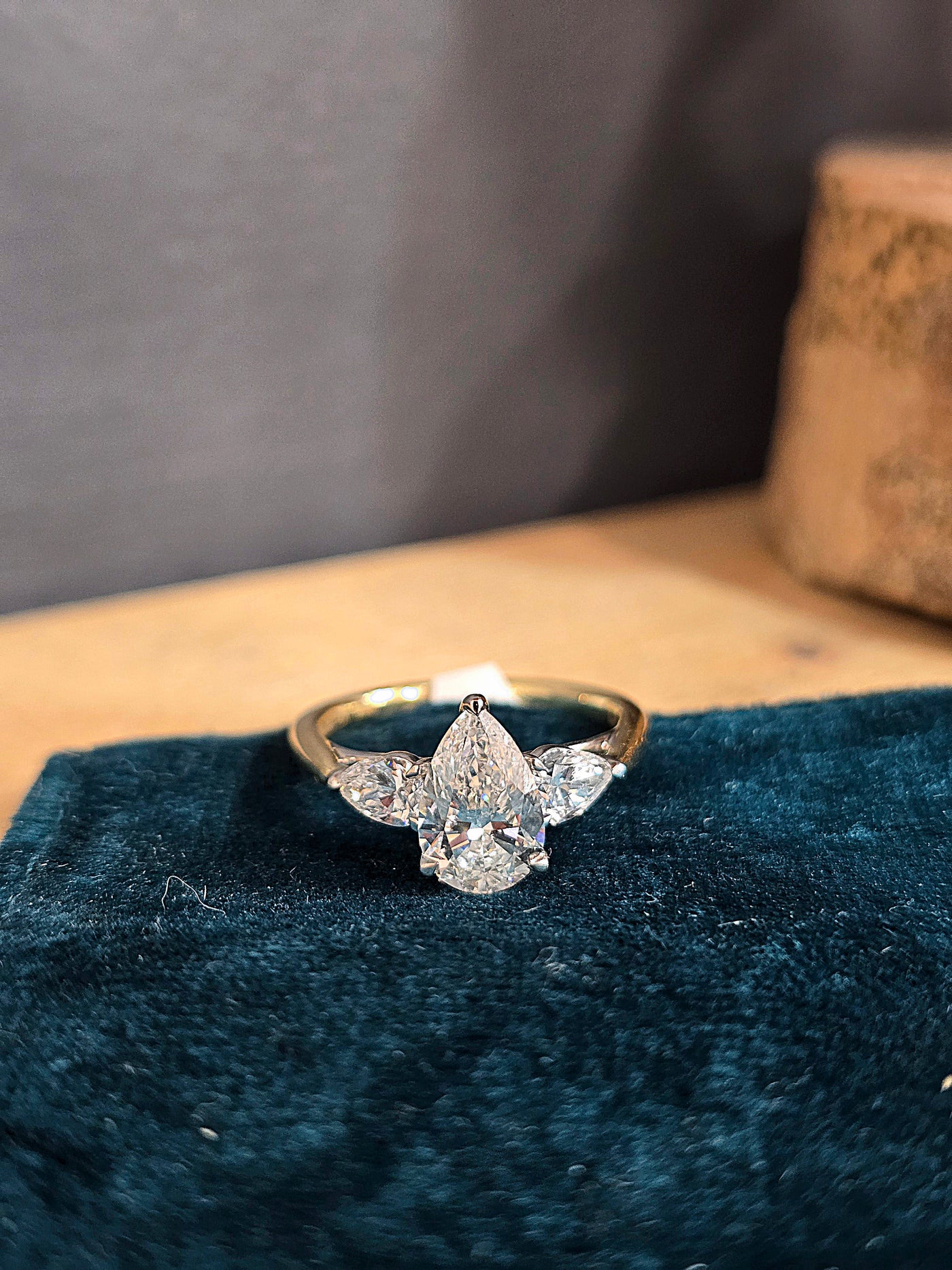 18ct Gold Platinum Lab Grown 3-Stone Diamond Ring