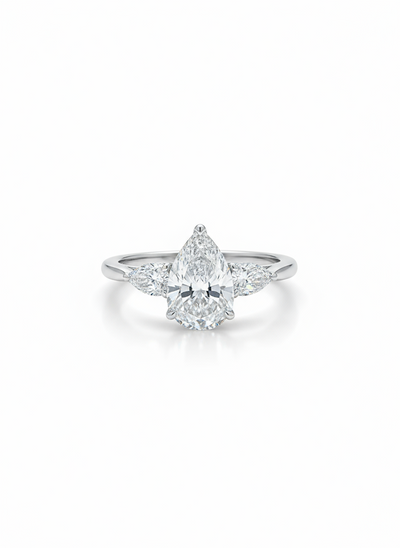 18ct Gold Platinum Lab Grown 3-Stone Diamond Ring