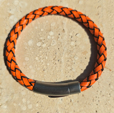Unique & Co Orange Leather Bracelet