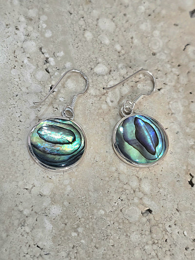 Sterling Silver World Map Drop Earrings